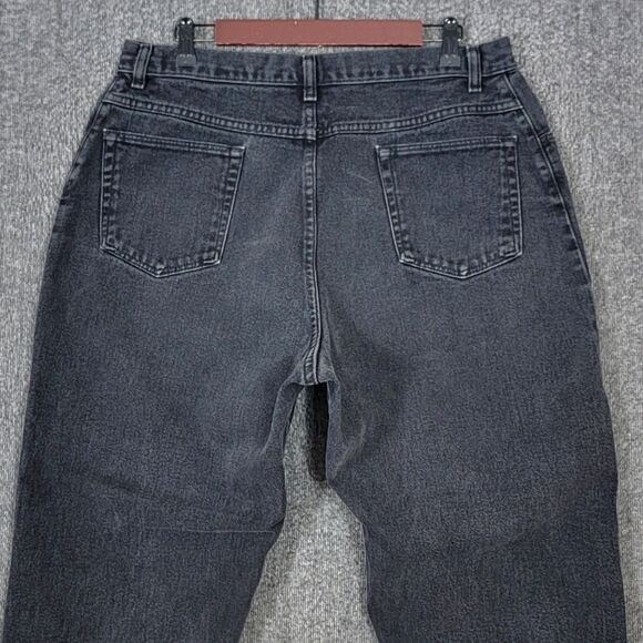 Vintage Wrangler For Women Jeans 18 x 32 Black High Waist Tapered Mom Denim - Picture 9 of 12